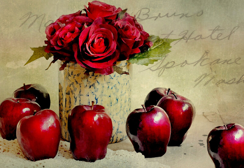 Red Apples and Roses