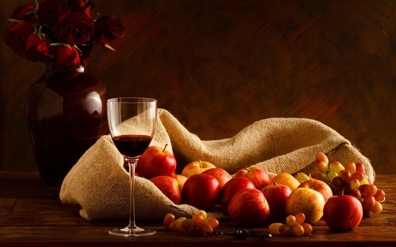 Red Apples and Wine — Brown