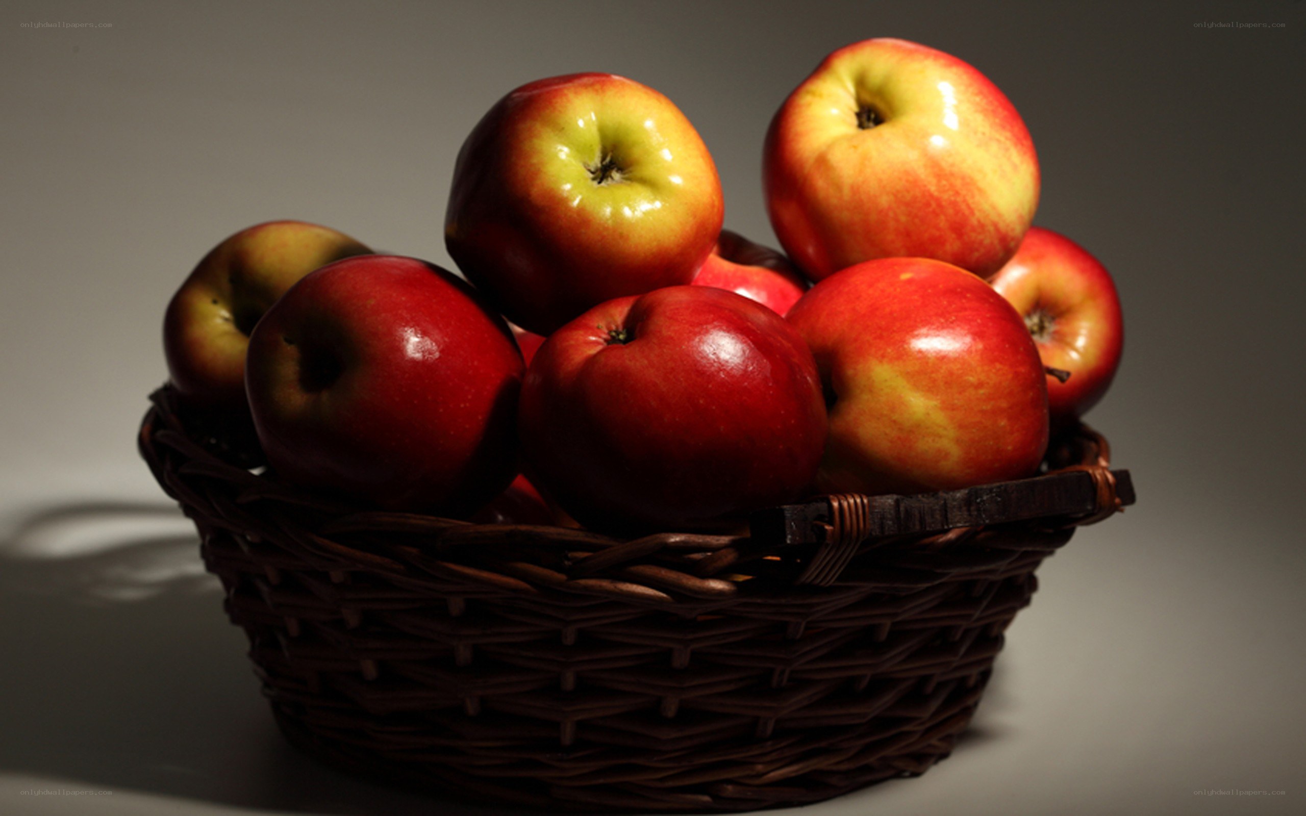 Red apples in a basket