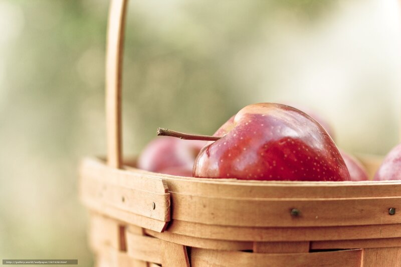 Red apples in a basket