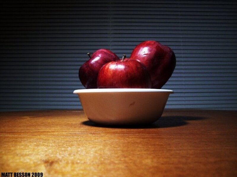 Red Apples in a Bowl — Dramatic