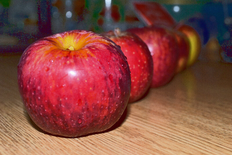 Red Apples in a Row