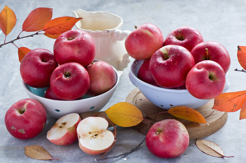 Red Apples in Bowls