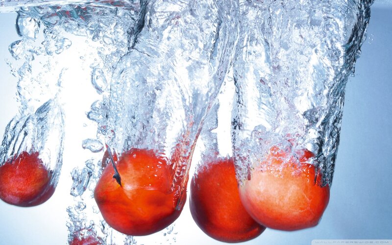 Red Apples in Water