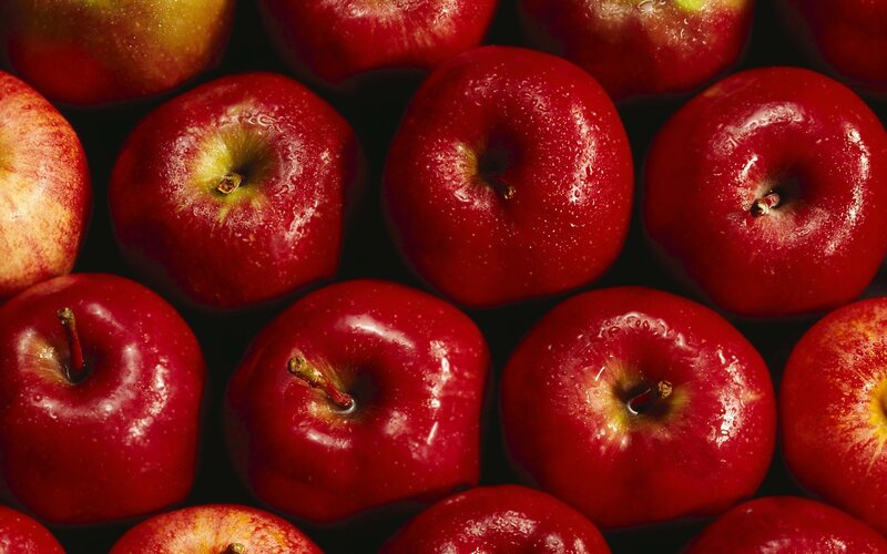 Red Apples on Black