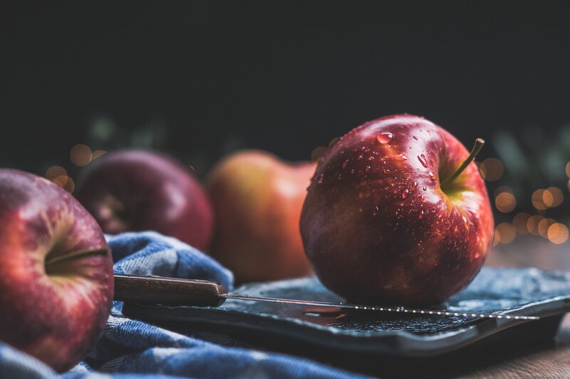Red Apples on Plate