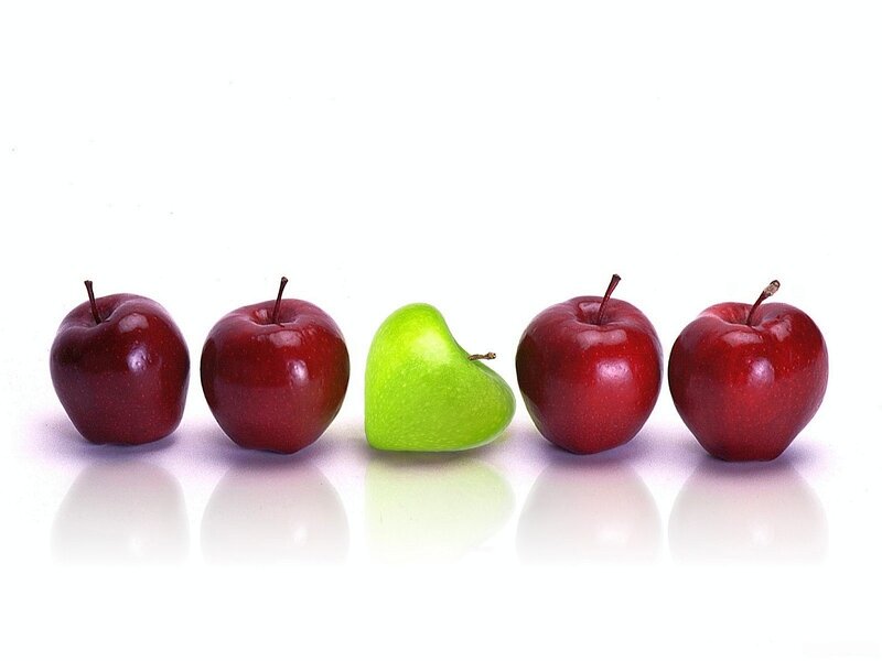 Red Apples with One Green