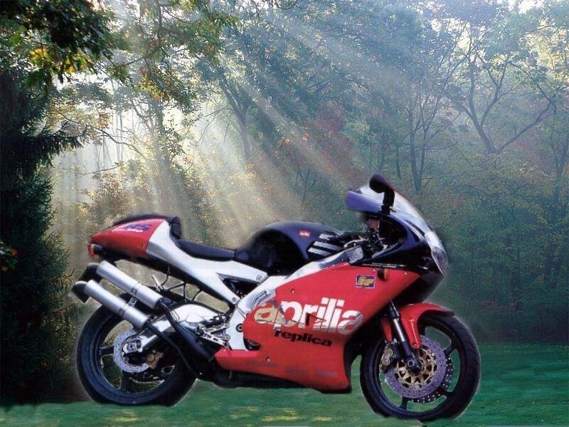 Red Aprilia Motorcycle — Serene