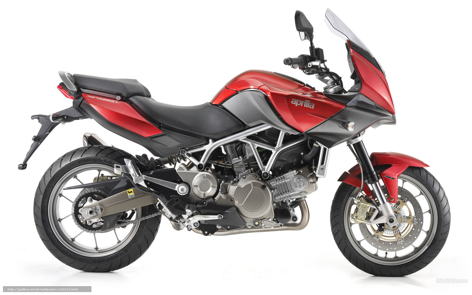 Red Aprilia motorcycle