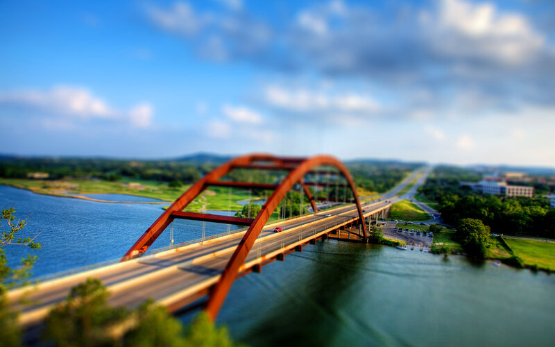 Red Arch Bridge — Blue