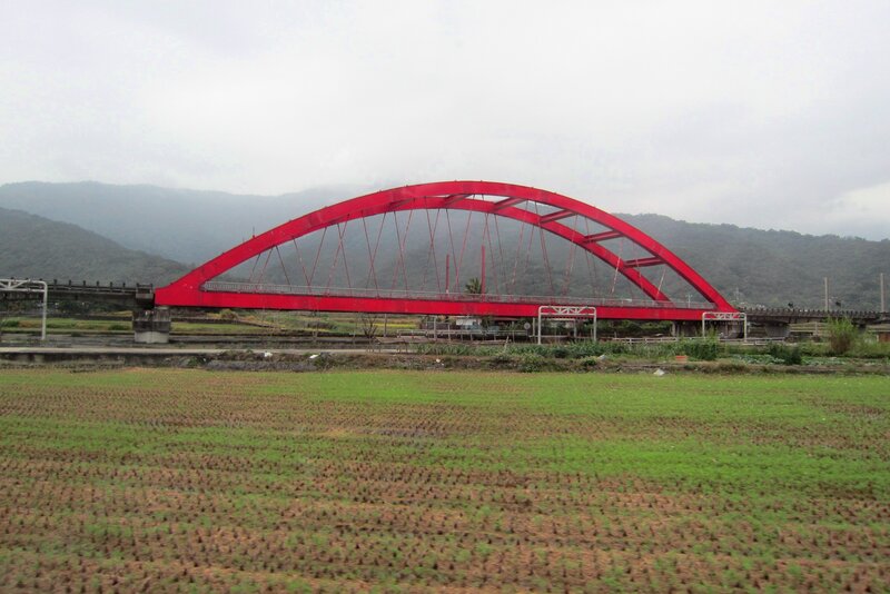 Red Arched Bridge — Overcast, Photograph
