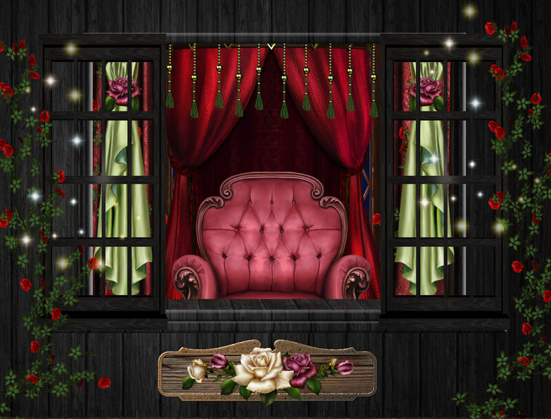 Red Armchair in Window
