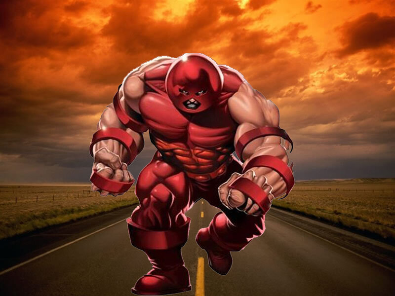 Red Armored Character — Dramatic