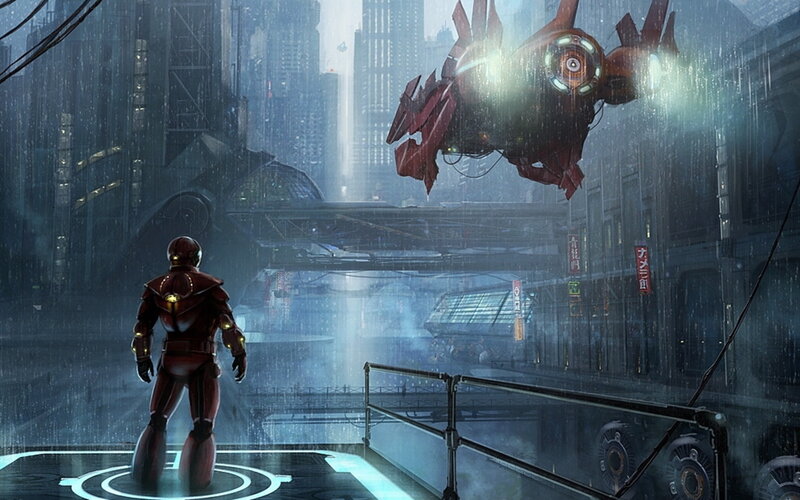 Red Armored Figure