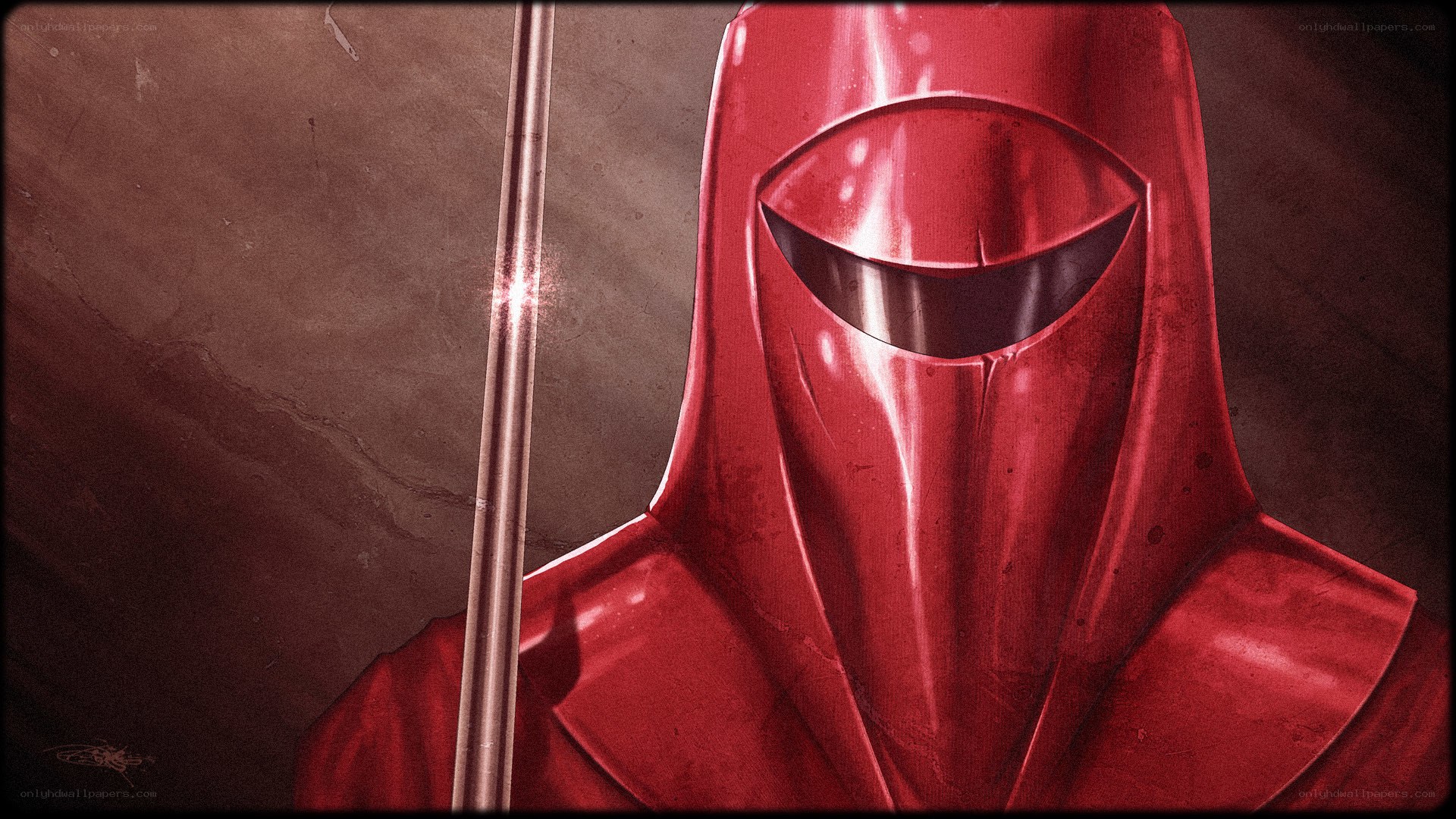 Red armored guard