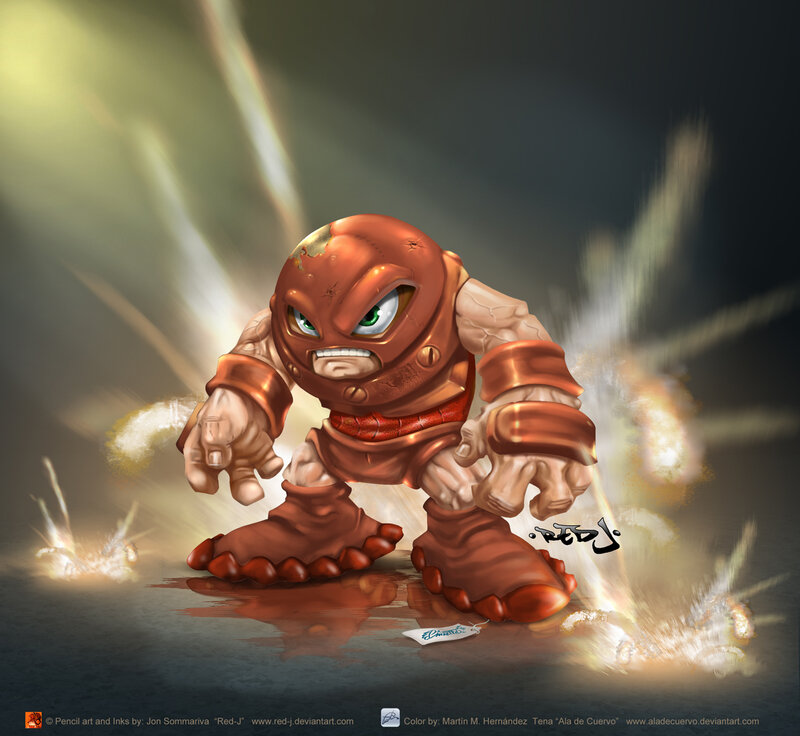 red armored robot character
