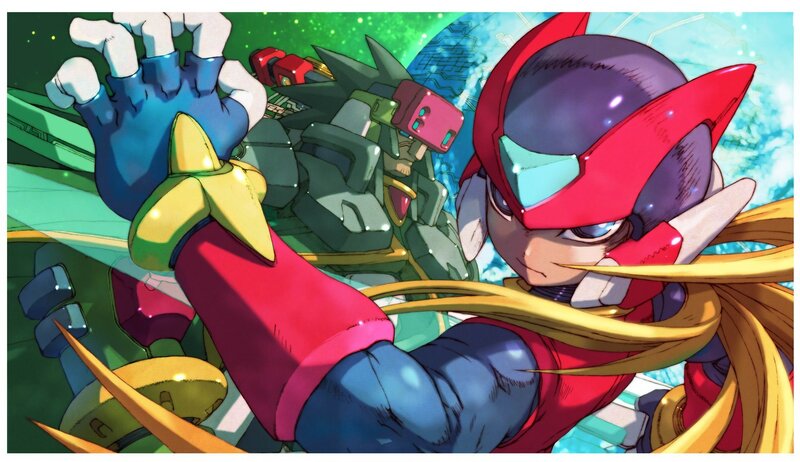 Red-armored Robot Character — Red, Dramatic