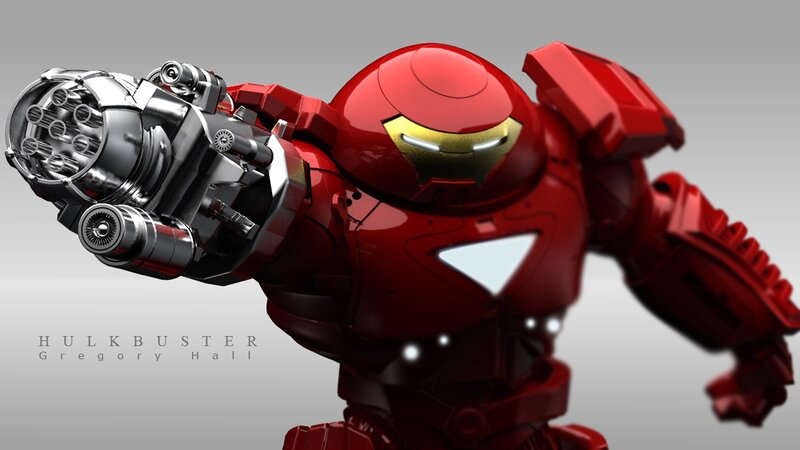 Red Armored Robot — Dramatic