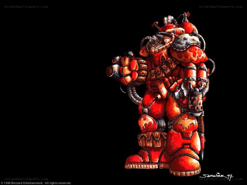 red armored soldier character
