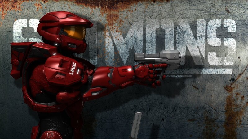 Red Armored Soldier — Dramatic, Digital Art