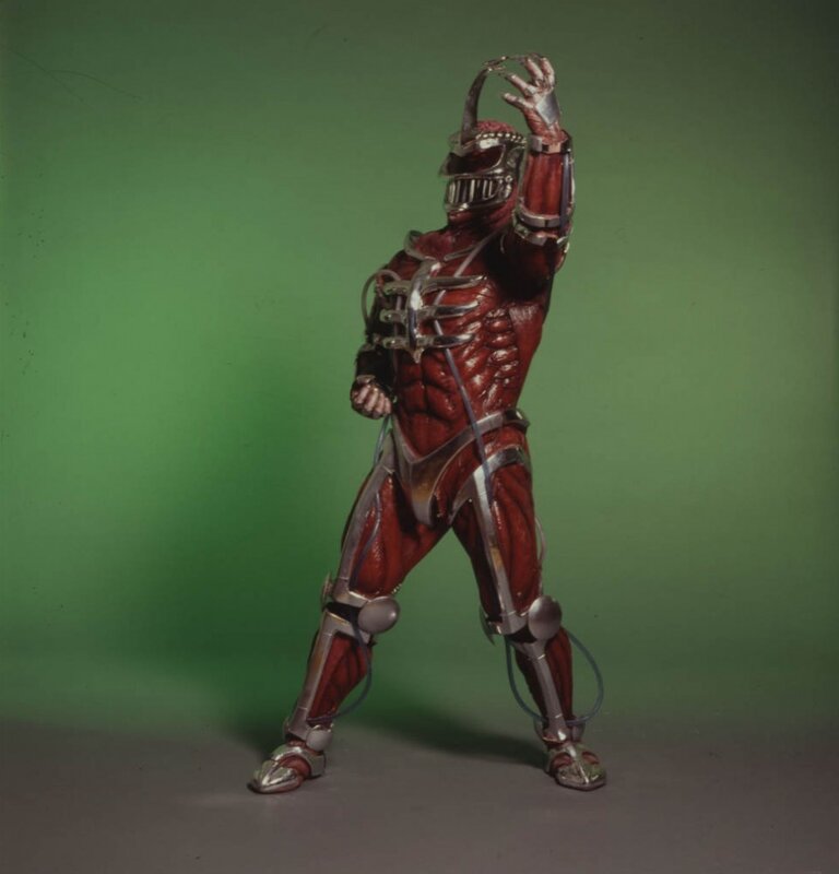 red armored warrior figure