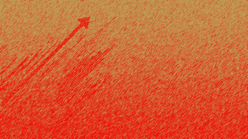red arrow on textured background