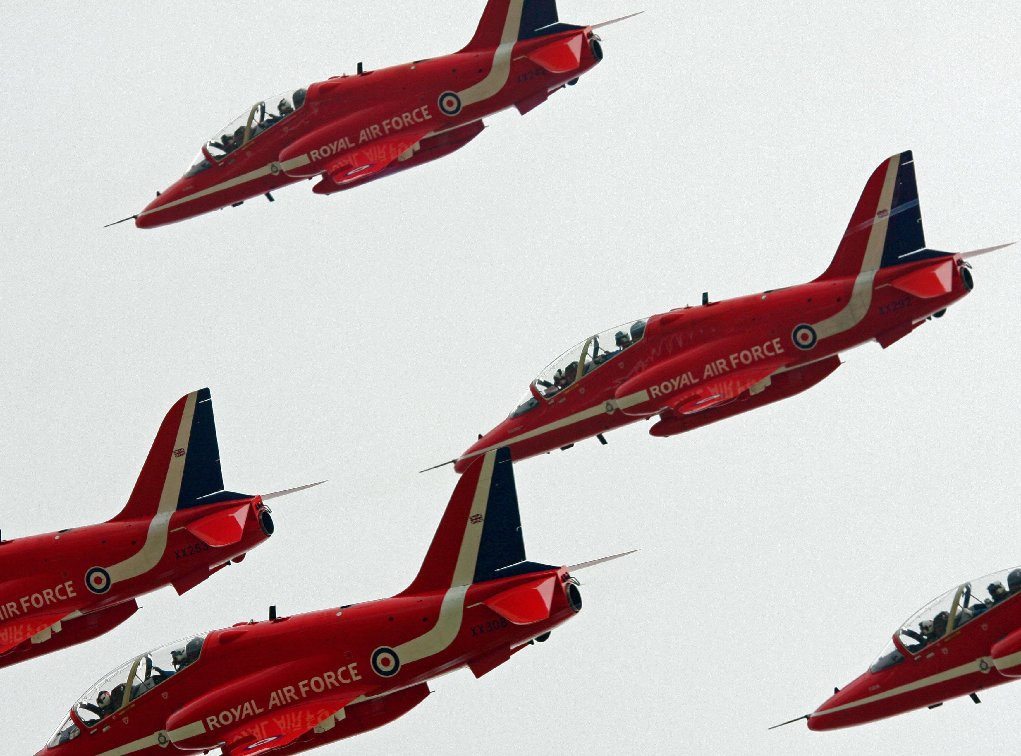Red Arrows in formation
