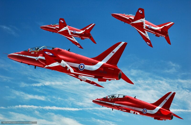 Red Arrows in formation