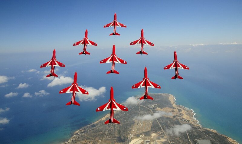 Red Arrows Jets in Formation — Dynamic