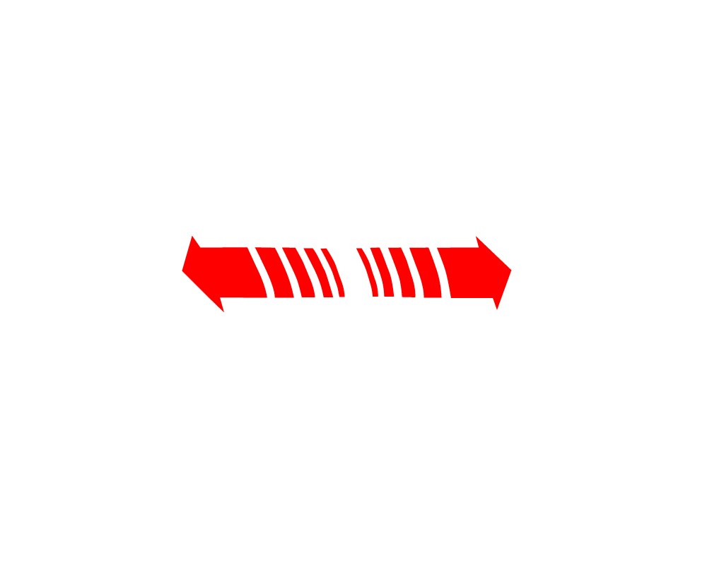 red arrows pointing opposite directions