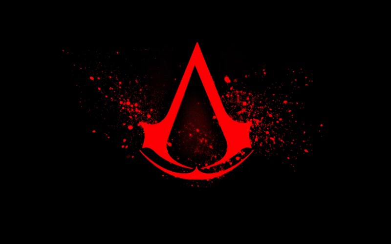Red Assassin's Symbol — Dark, Dramatic, Digital Art
