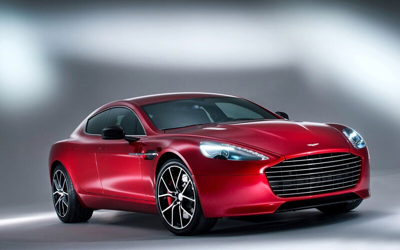 Red Aston Martin Car — Dramatic, Photograph, Headlights, Grille