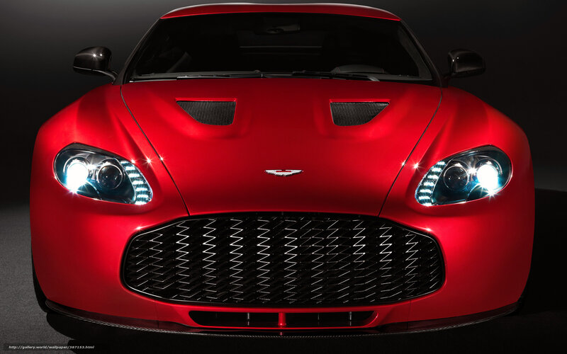 Red Aston Martin Car — Dramatic, Photograph, Headlights
