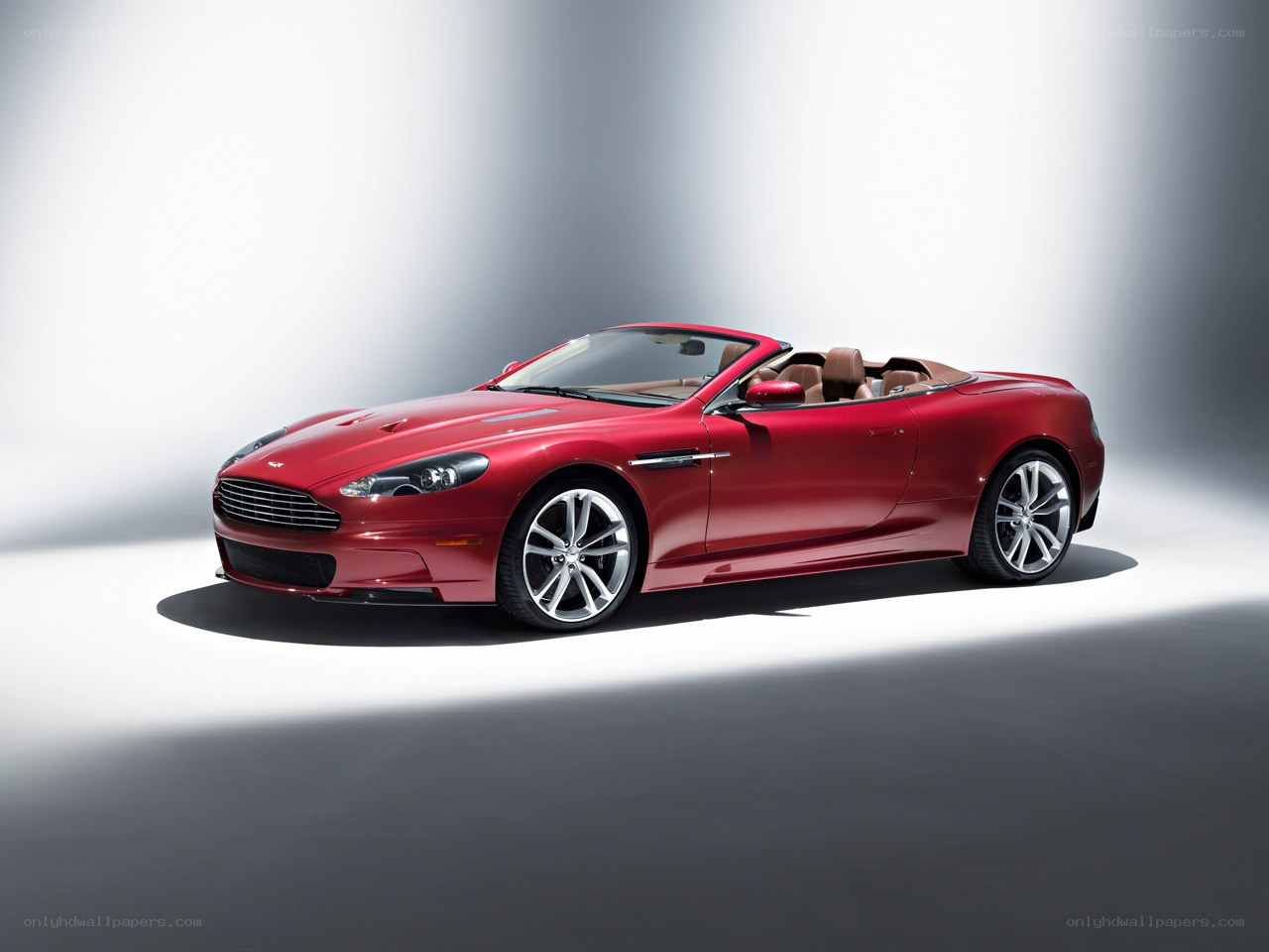Red Aston Martin convertible