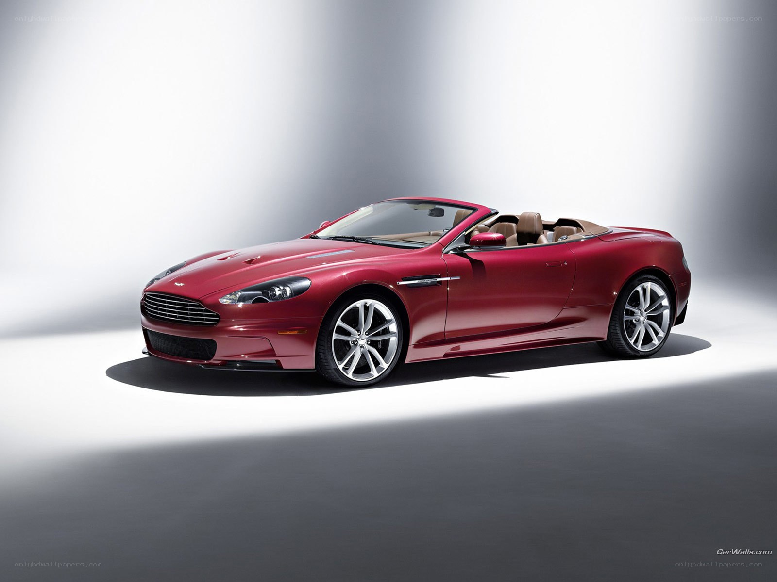 Red Aston Martin convertible