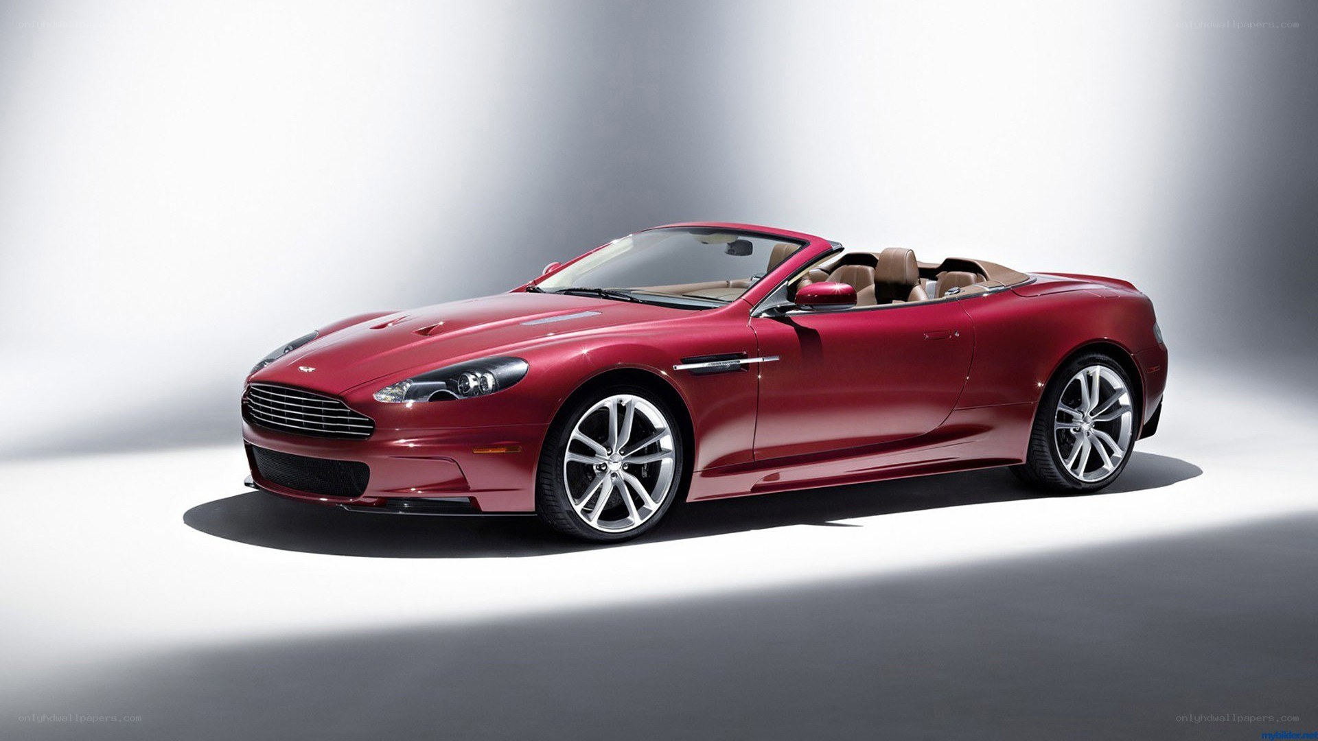 red aston martin convertible