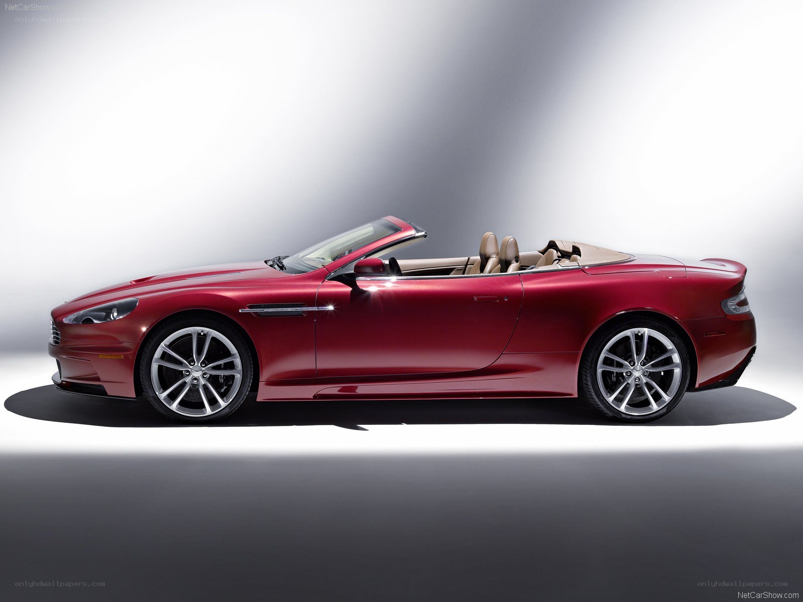 Red Aston Martin convertible