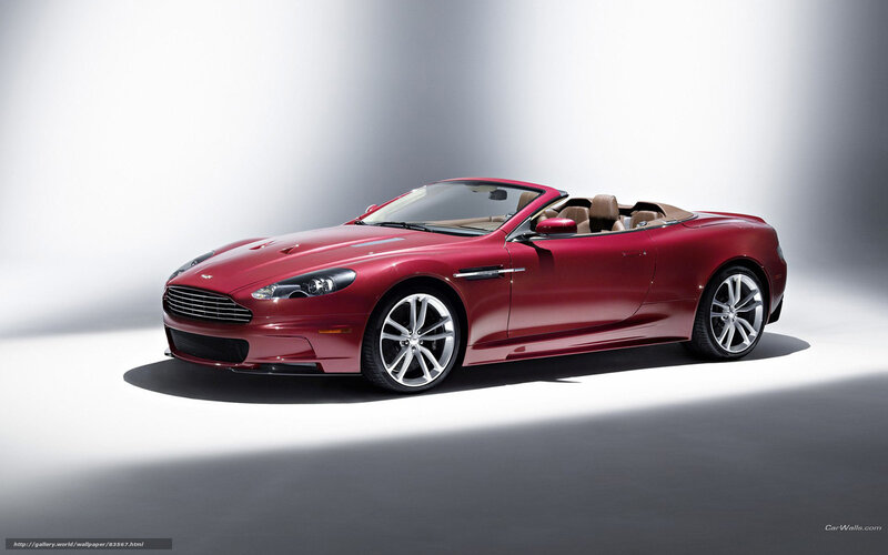 Red Aston Martin convertible