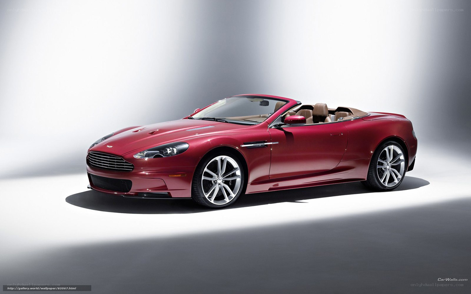 Red Aston Martin convertible