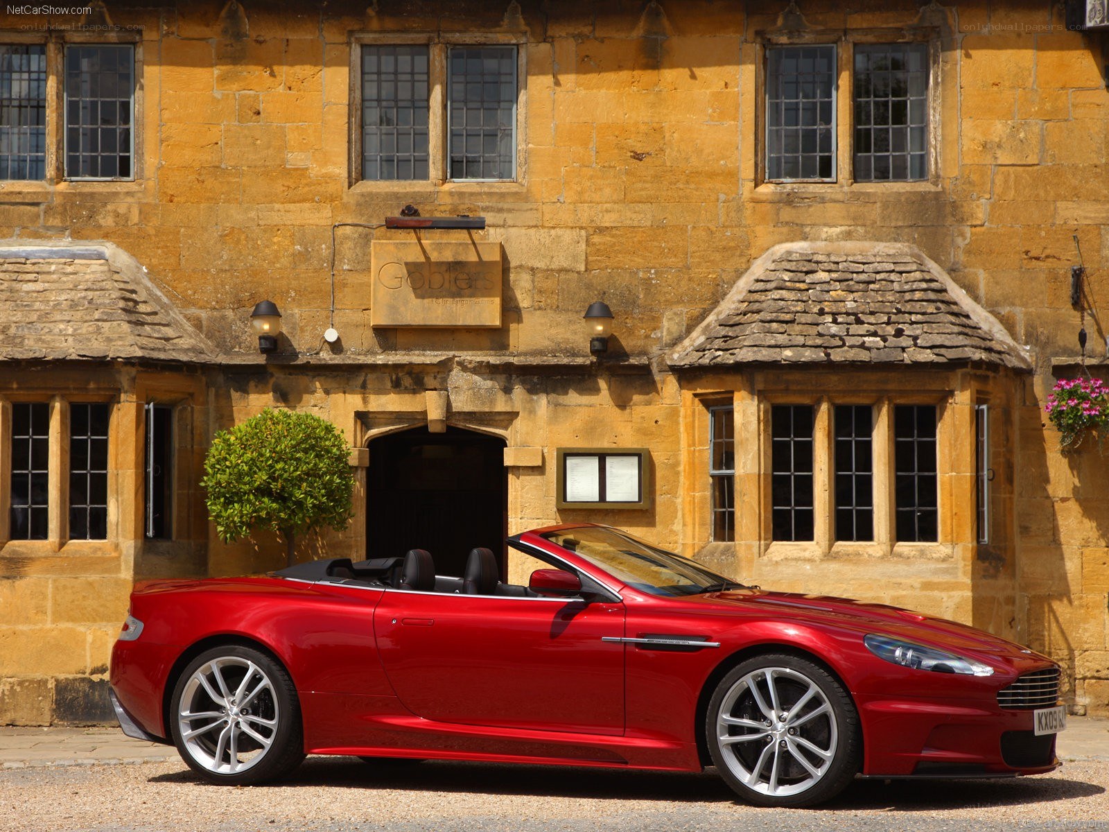 Red Aston Martin DB9 Convertible