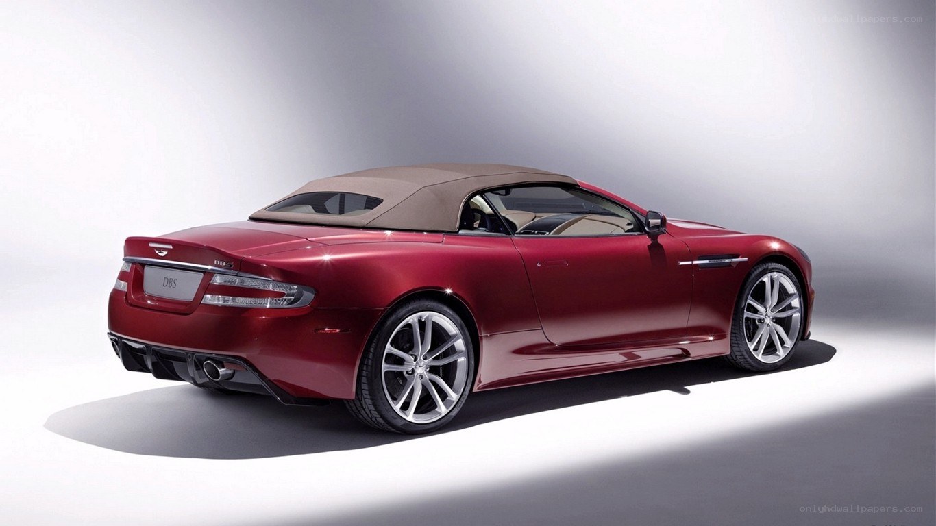 Red Aston Martin DBS convertible