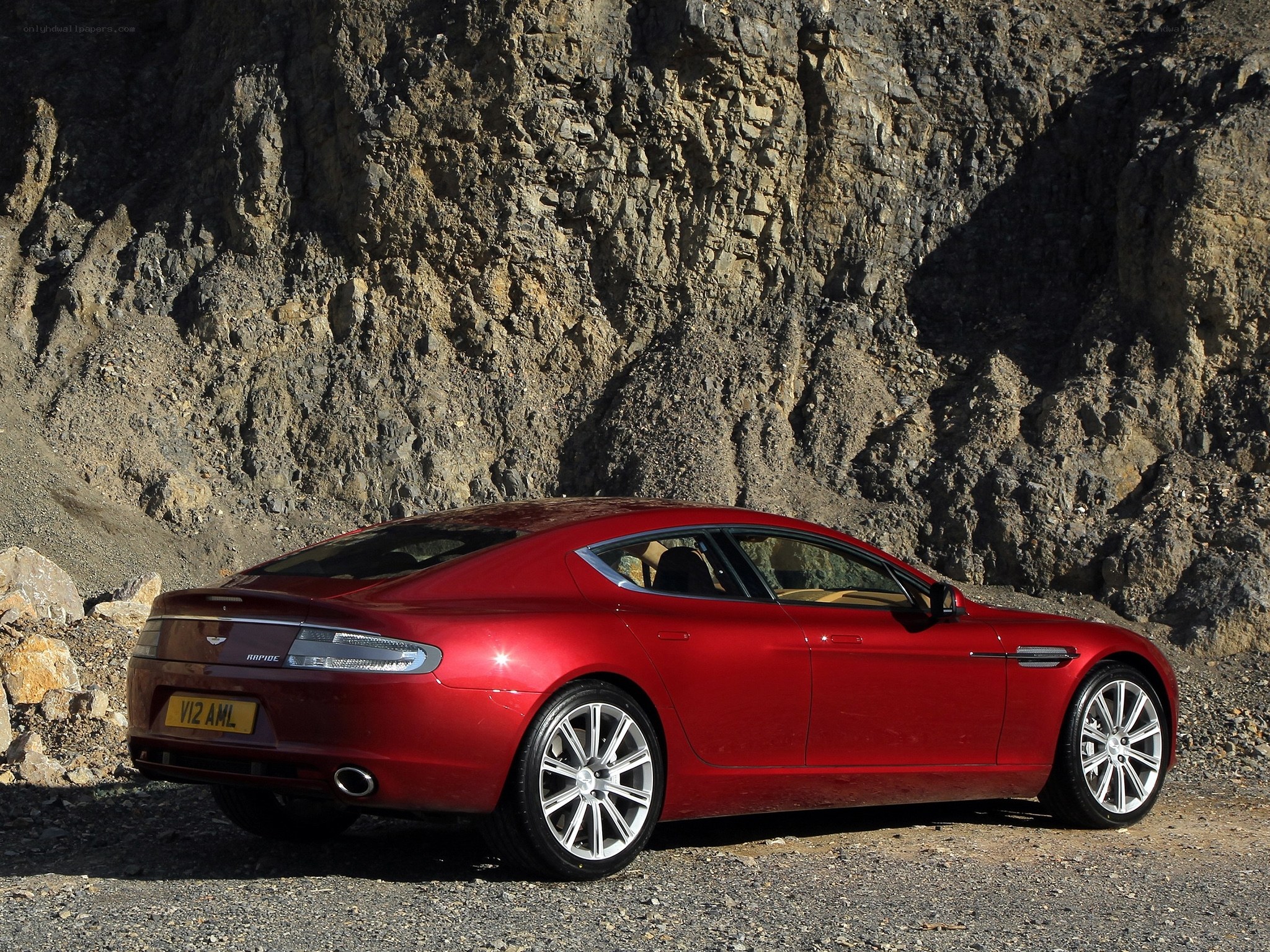 Red Aston Martin Rapide