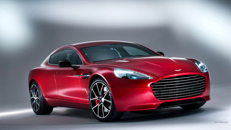 Red Aston Martin Sedan