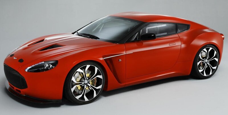 Red Aston Martin sports car