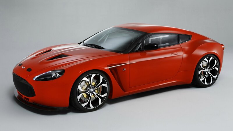Red Aston Martin sports car