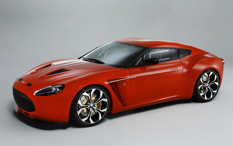 Red Aston Martin sports car