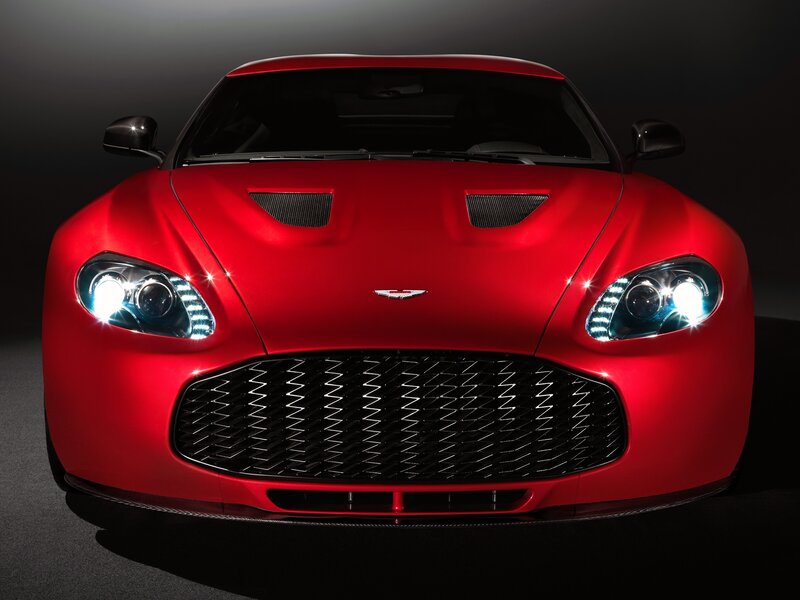 Red Aston Martin sports car
