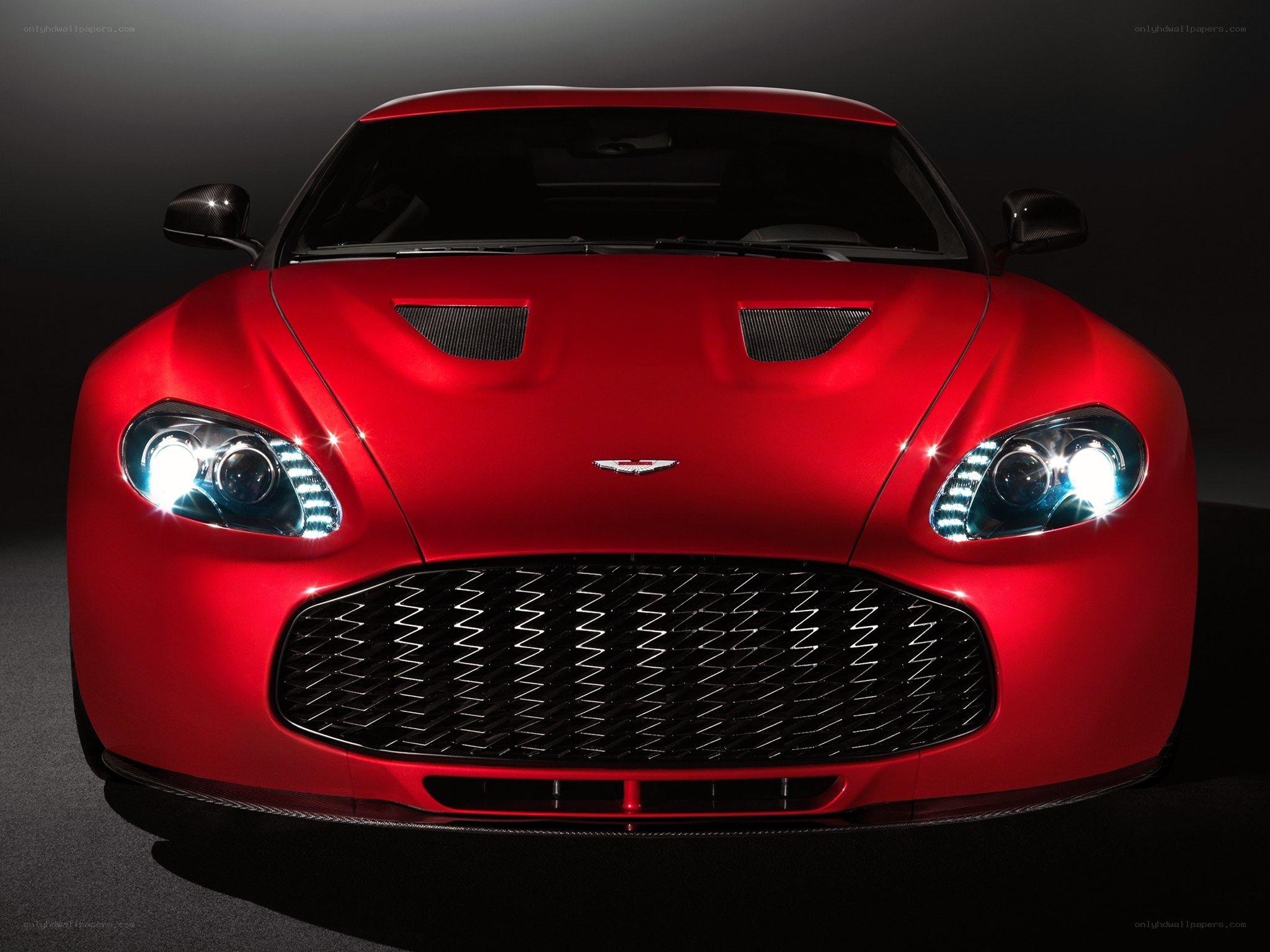 Red Aston Martin sports car