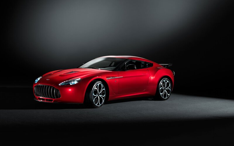 Red Aston Martin sports car