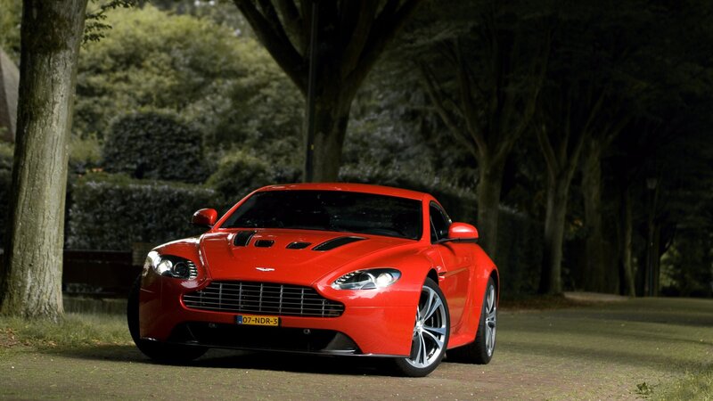 Red Aston Martin sports car